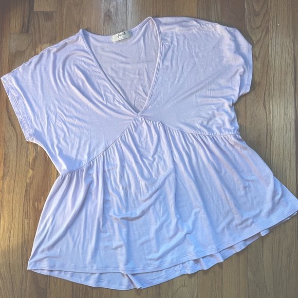 Pink Peplum Free Bird T-shirt Small - Picture 1 of 3